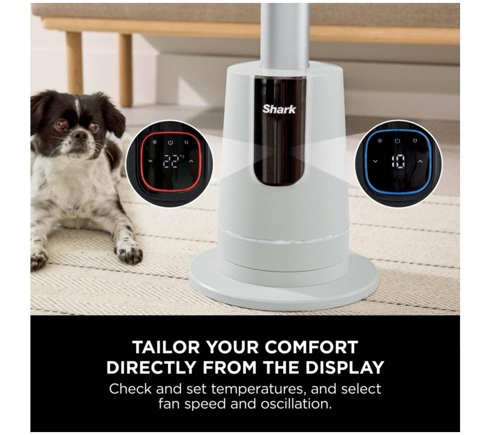 SHARK TH200UKWH TurboBlade Cool + Heat High-Speed Multi-Directional Tower Fan & Heater - White image number 12 of 14