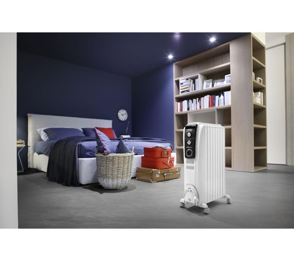 DELONGHI Dragon 4 TRD40802T Portable Oil-Filled Radiator - White & Grey image number 6 of 6