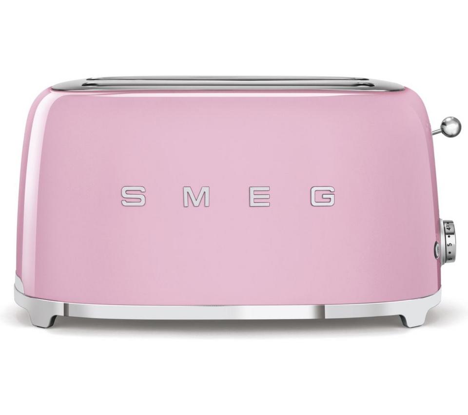 SMEG 50's Retro Style TSF02PKUK 4-Slice Toaster - Pink