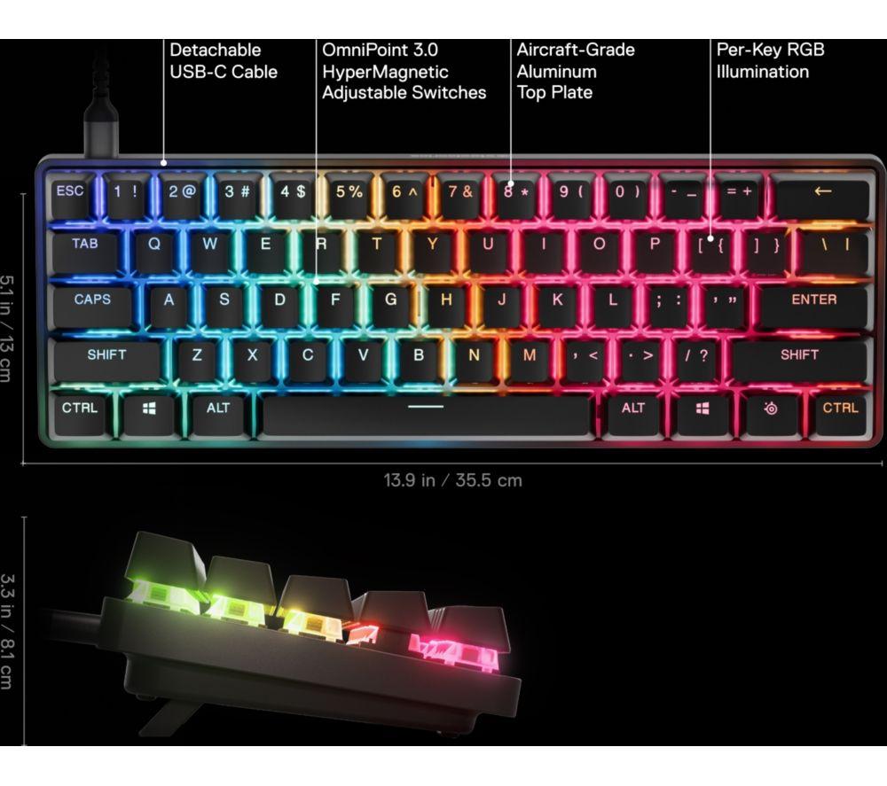 Buy STEELSERIES Apex Pro Mini Gen 3 Mechanical Gaming Keyboard