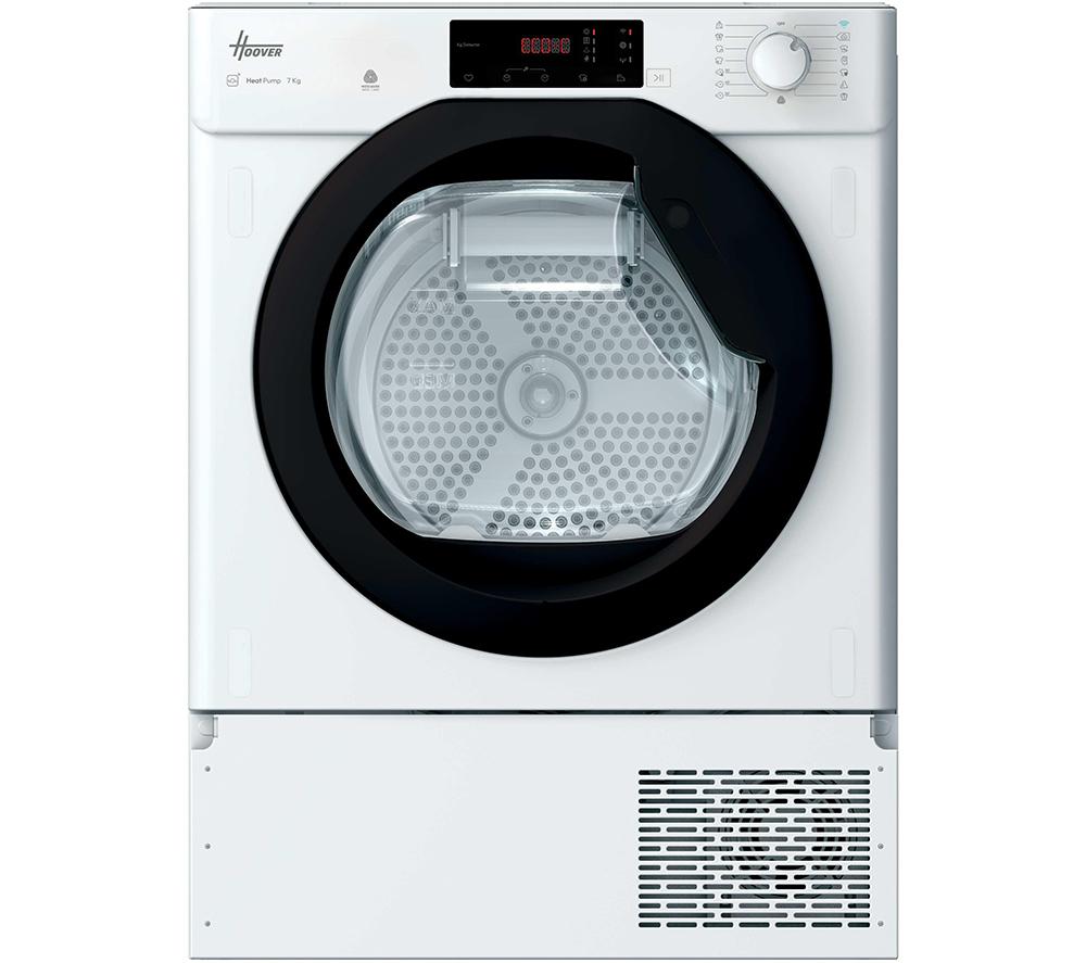 HOOVER BATD H7A1TBE-80 Integrated WiFi-enabled 7 kg Heat Pump Tumble Dryer