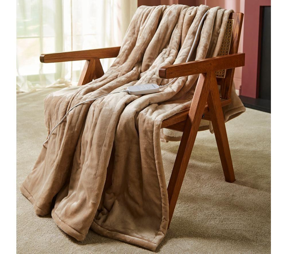 MORPHY RICHARDS EverCosy Fleece Heated Throw - Mocha, 160 x 130 cm image number 7 of 11