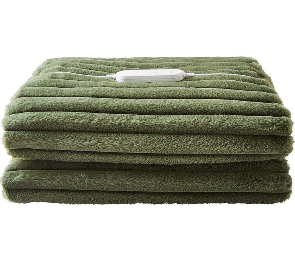 MORPHY RICHARDS EverCosy Striped Fleece Heated Throw - Green, 200 x 180 cm image number 3 of 8