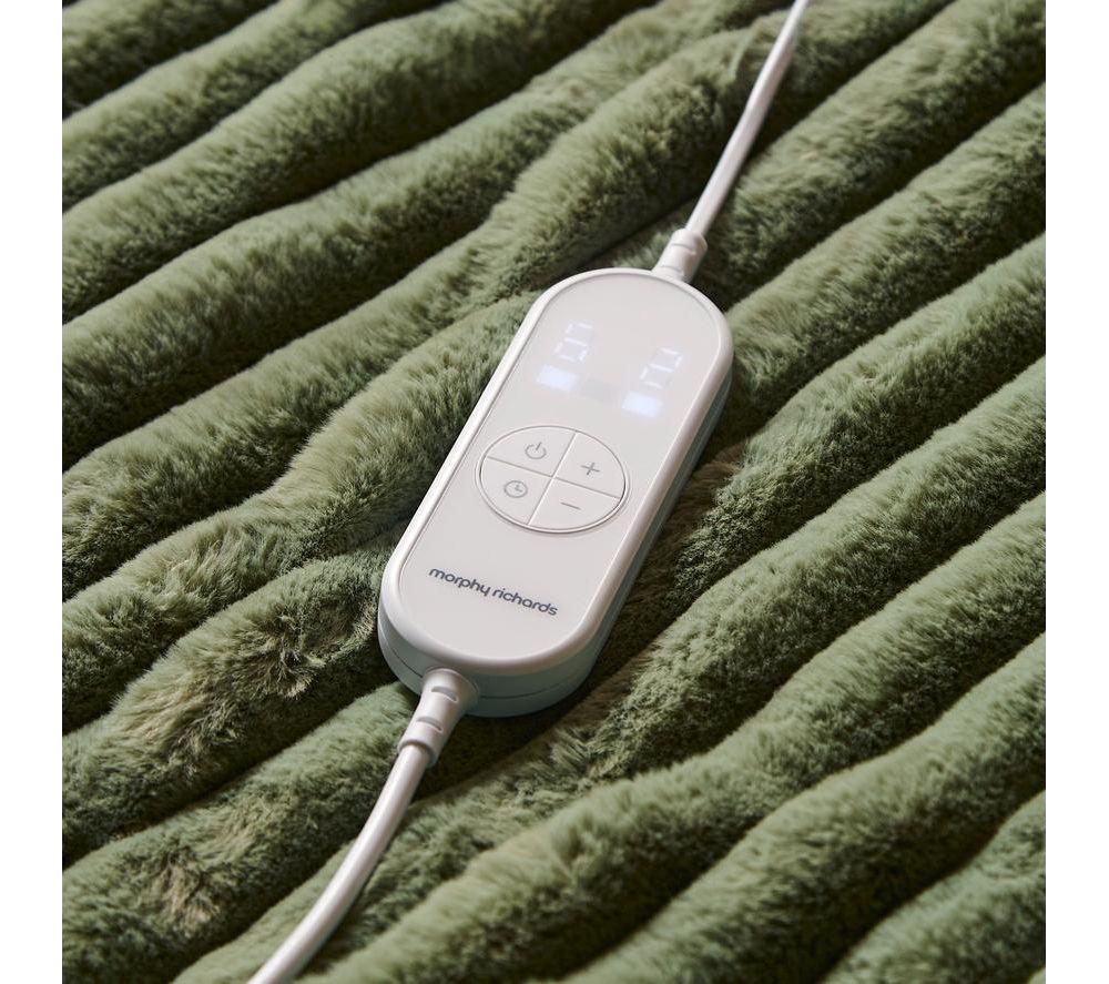 MORPHY RICHARDS EverCosy Striped Fleece Heated Throw - Green, 200 x 180 cm image number 4 of 8