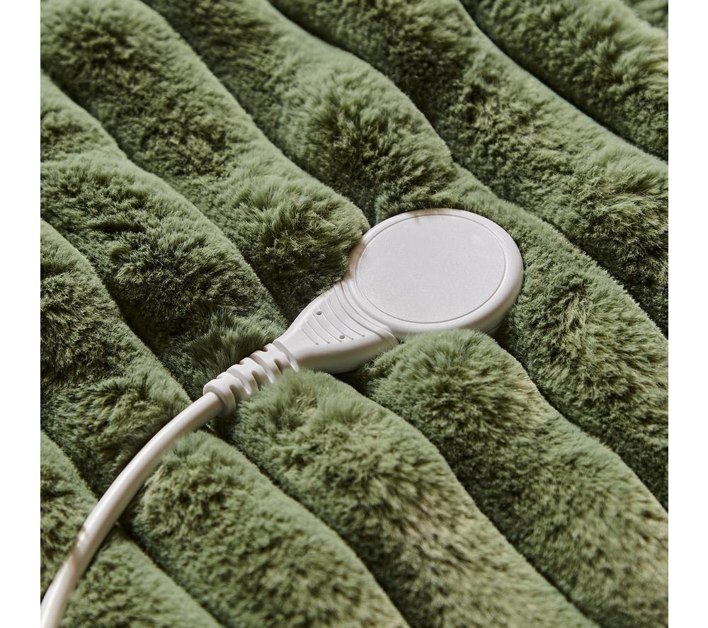 MORPHY RICHARDS EverCosy Striped Fleece Heated Throw - Green, 200 x 180 cm image number 5 of 8