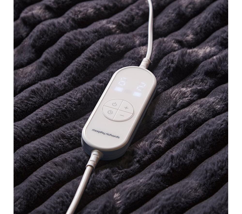 MORPHY RICHARDS EverCosy Striped Fleece Heated Throw - Navy, 200 x 180 cm image number 4 of 7