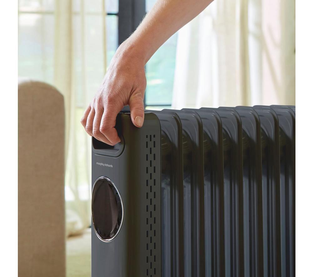 MORPHY RICHARDS HeatFlux Portable Oil-Filled Radiator - Grey image number 3 of 12