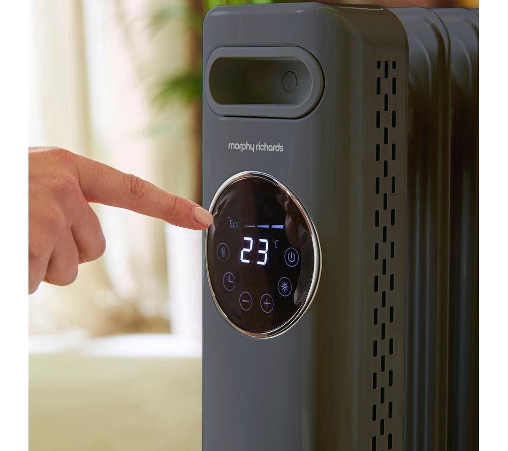 MORPHY RICHARDS HeatFlux 2.5kw Portable Oil-Filled Radiator - Grey image number 7 of 12