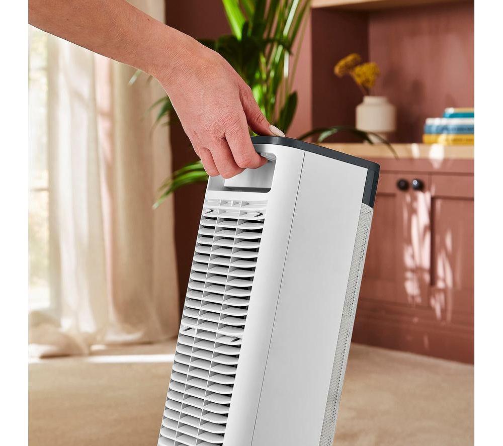 MORPHY RICHARDS HeatFlux Hot & Cool Digital Ceramic Tower Fan Heater - White image number 6 of 10