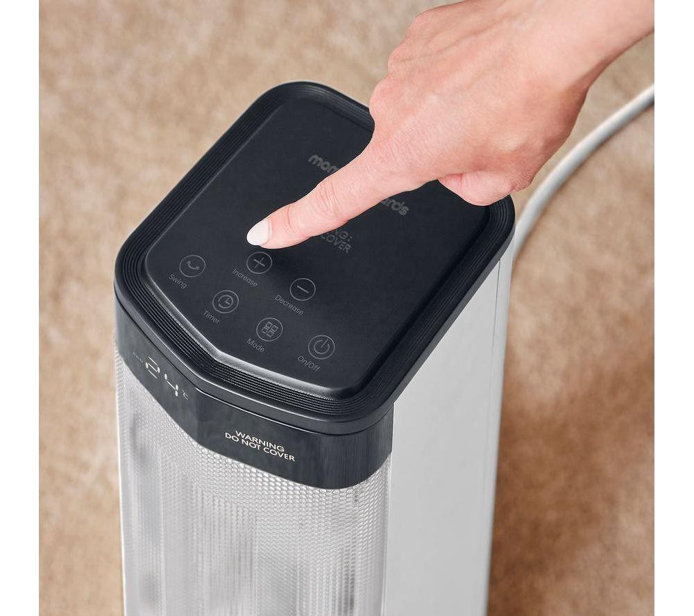 MORPHY RICHARDS HeatFlux Hot & Cool Digital Ceramic Tower Fan Heater - White image number 10 of 10
