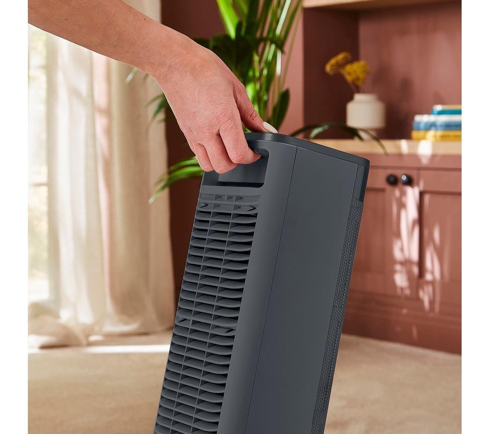 MORPHY RICHARDS HeatFlux Hot & Cool Digital Ceramic Tower Fan Heater - Grey image number 5 of 10