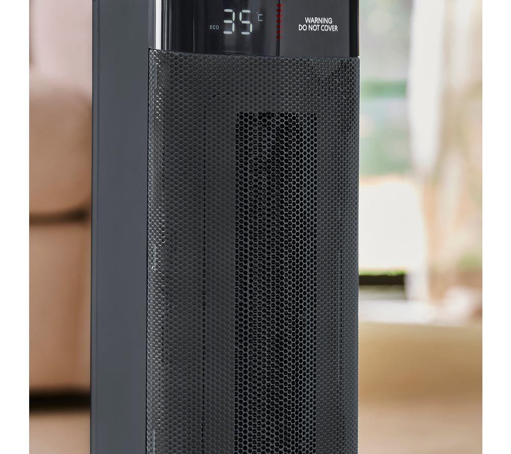 MORPHY RICHARDS HeatFlux Hot & Cool Digital Ceramic Tower Fan Heater - Grey image number 6 of 10
