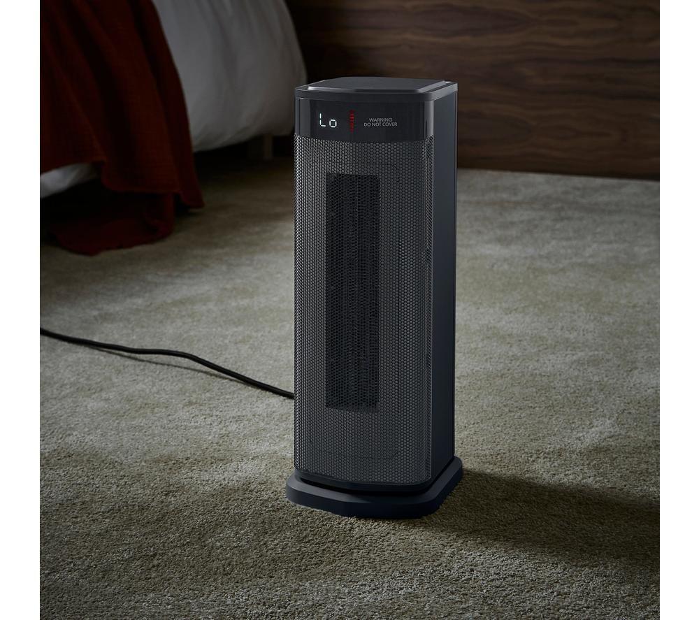 MORPHY RICHARDS HeatFlux Hot & Cool Digital Ceramic Tower Fan Heater - Grey image number 8 of 10