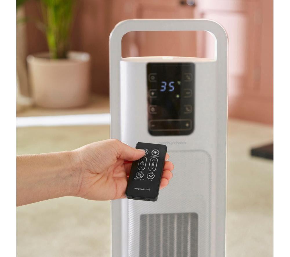 MORPHY RICHARDS HeatFlux Hot & Cool Ultra Thin Ceramic Fan Heater - White image number 6 of 9