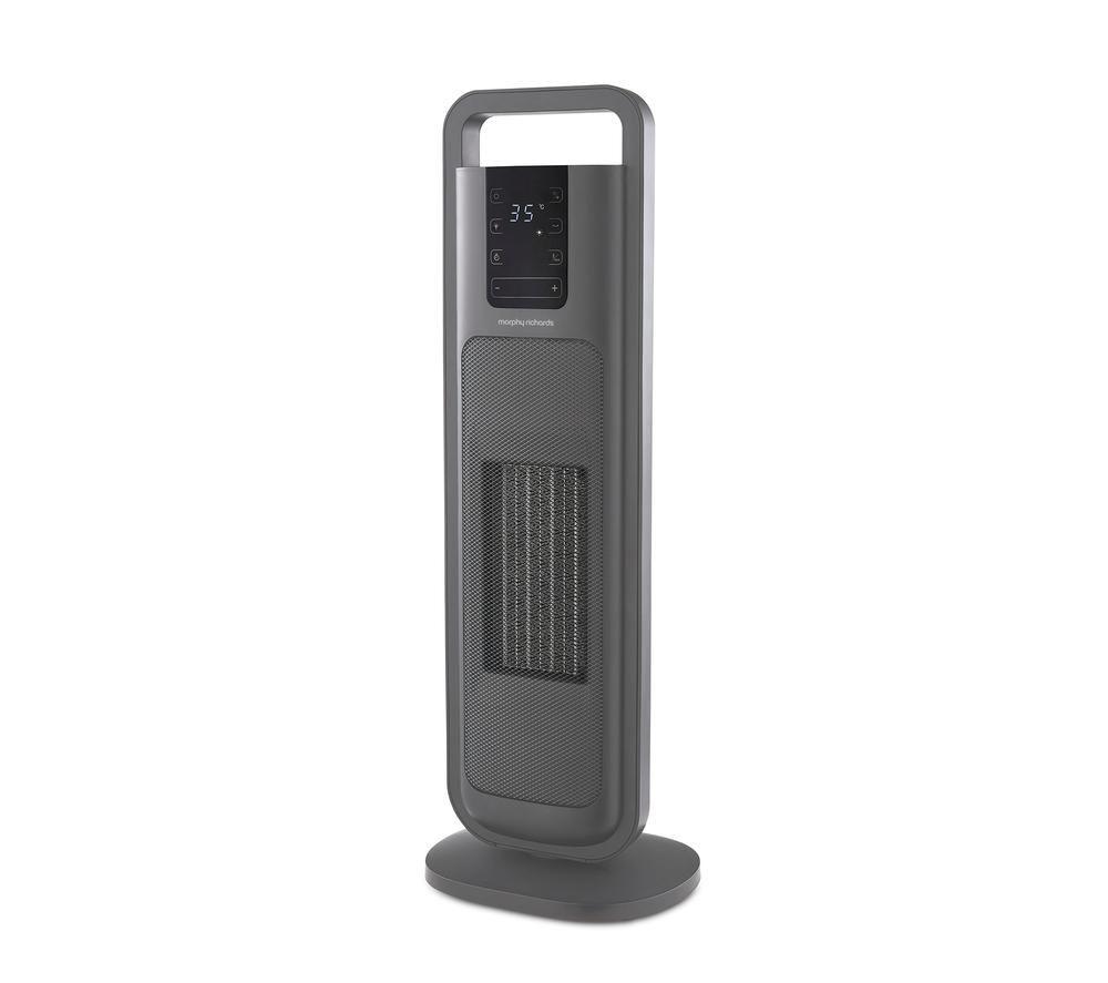 MORPHY RICHARDS HeatFlux Hot & Cool Ultra Thin Ceramic Tower Fan Heater - Grey image number 7 of 7