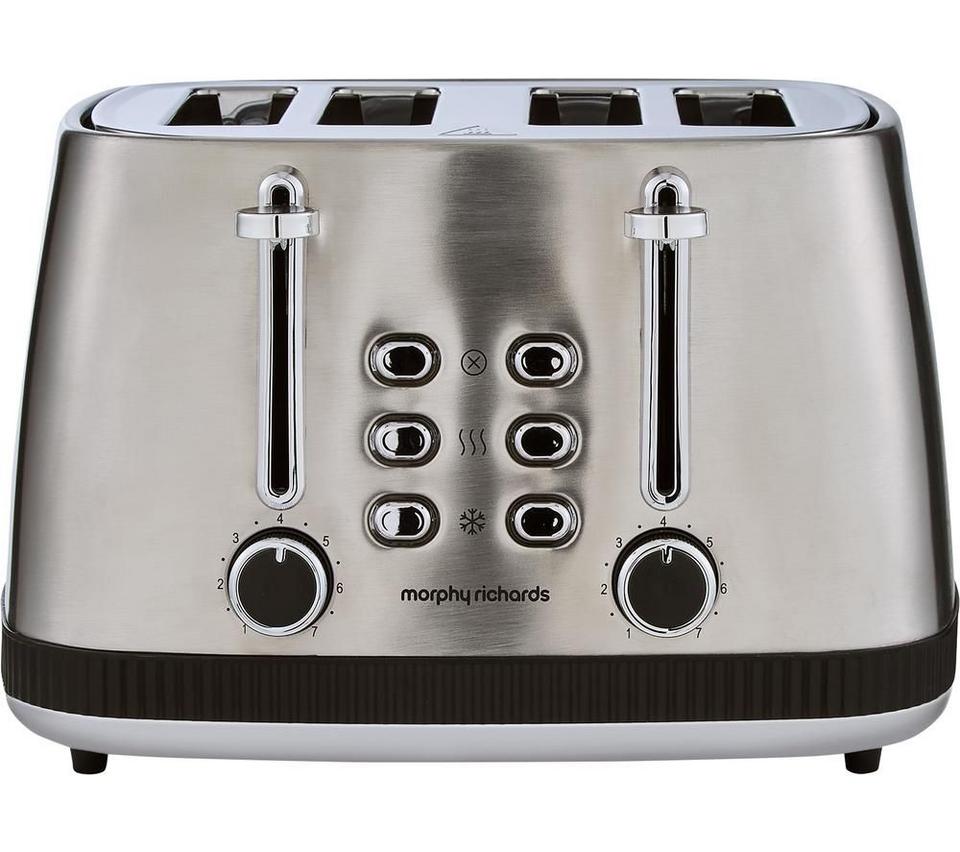 MORPHY RICHARDS Mexborough 242901 4-Slice Toaster - Black & Stainless Steel