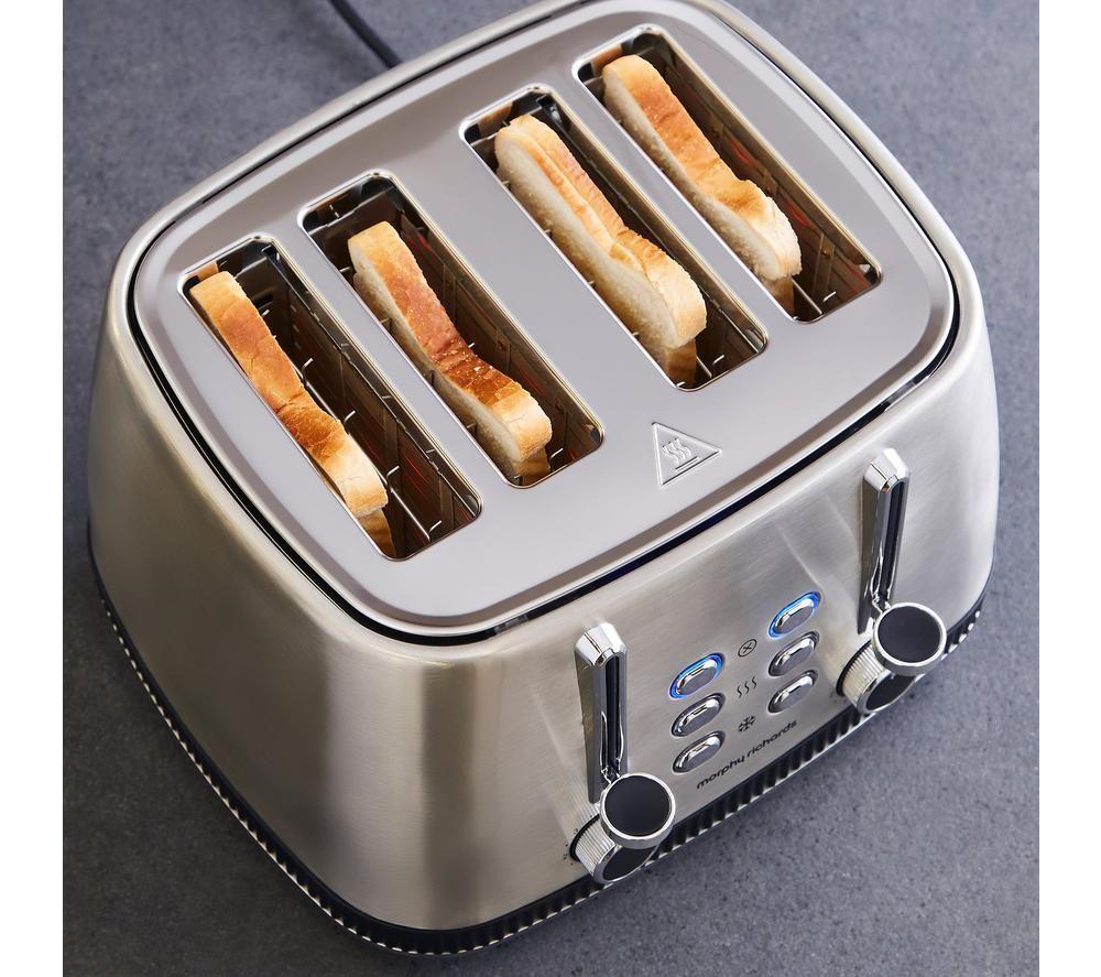 MORPHY RICHARDS Mexborough 242901 4-Slice Toaster - Black & Stainless Steel image number 7 of 11