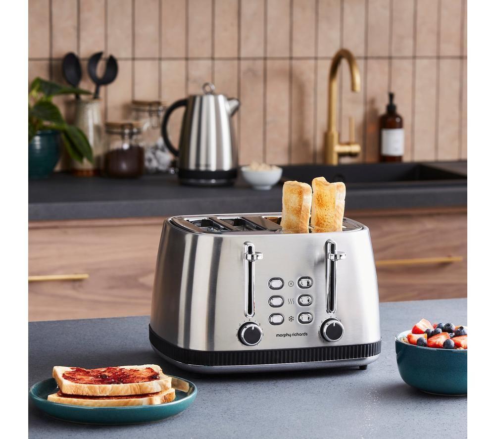 MORPHY RICHARDS Mexborough 242901 4-Slice Toaster - Black & Stainless Steel image number 10 of 11