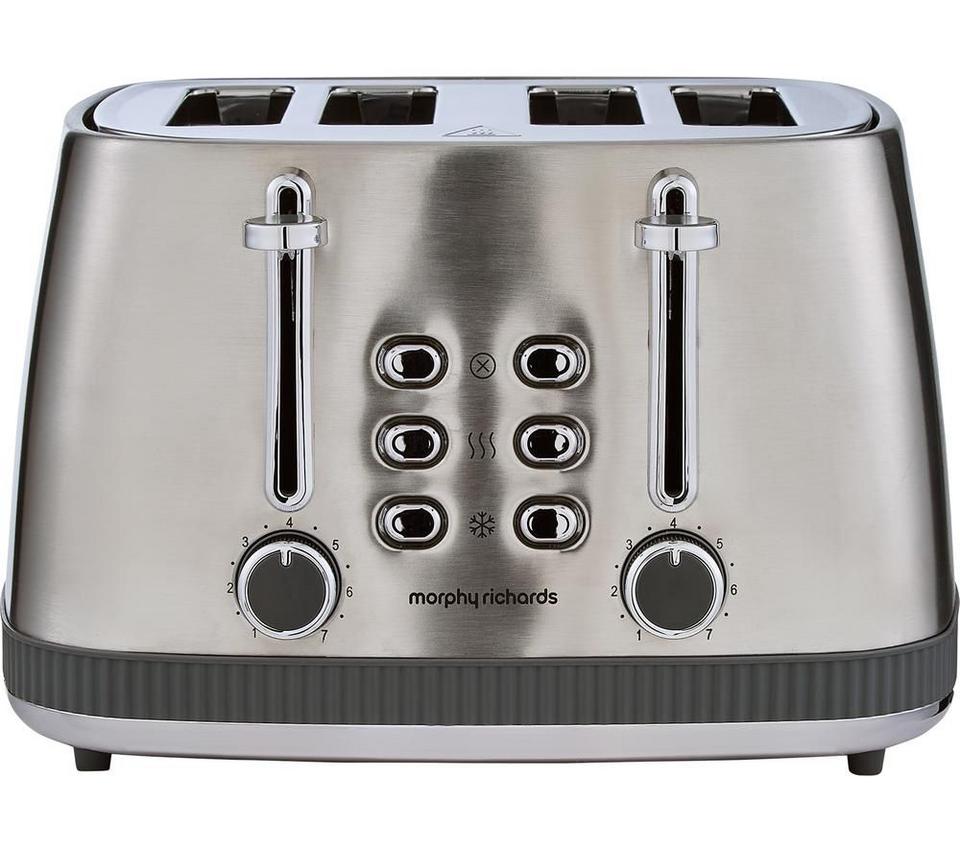 MORPHY RICHARDS Mexborough 242902 4-Slice Toaster - Grey & Stainless Steel