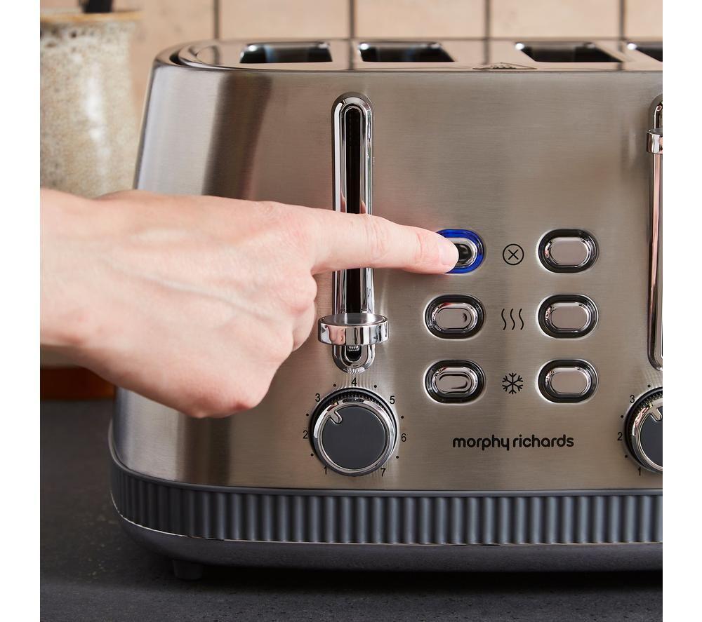 MORPHY RICHARDS Mexborough 242902 4-Slice Toaster - Grey & Stainless Steel image number 2 of 6