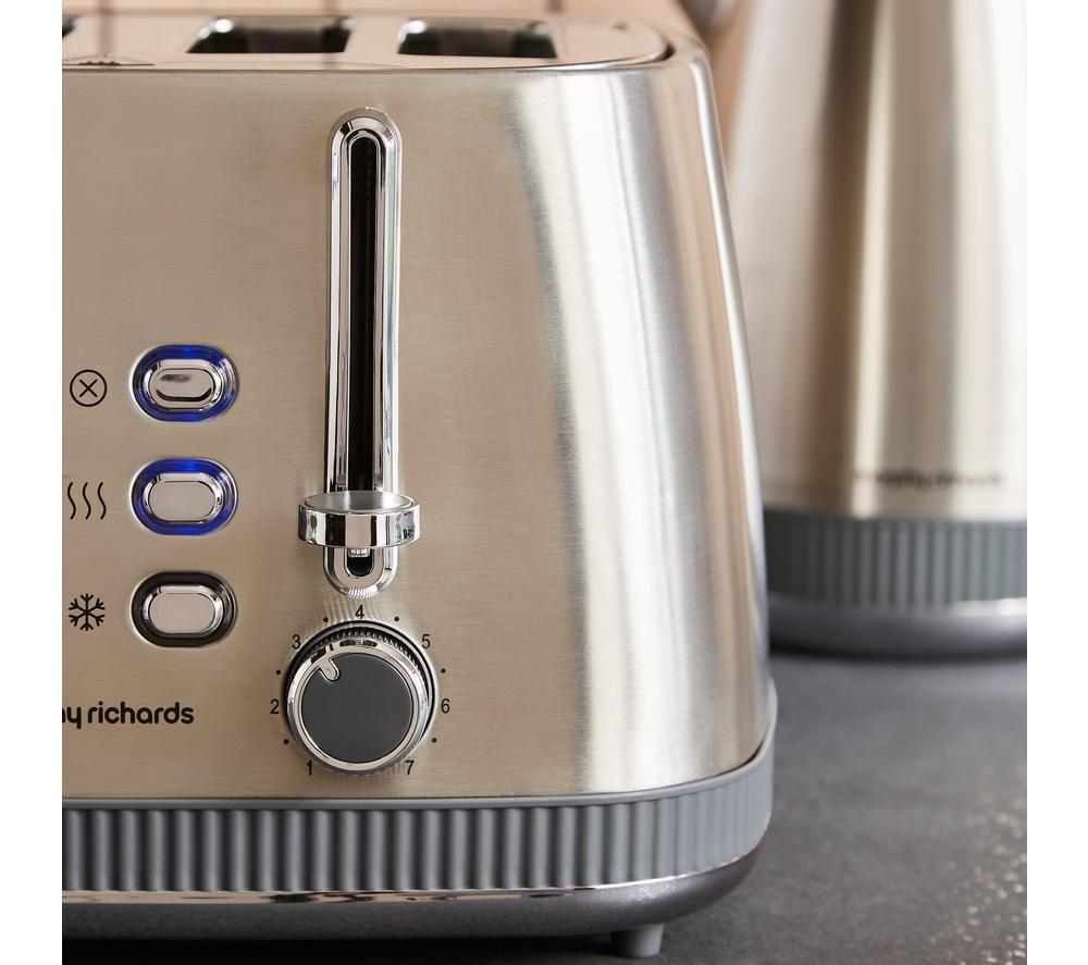 MORPHY RICHARDS Mexborough 242902 4-Slice Toaster - Grey & Stainless Steel image number 3 of 6