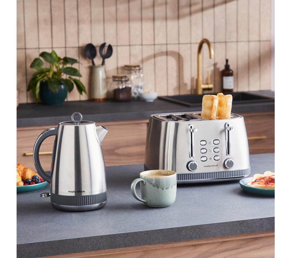 MORPHY RICHARDS Mexborough 242902 4-Slice Toaster - Grey & Stainless Steel image number 6 of 6