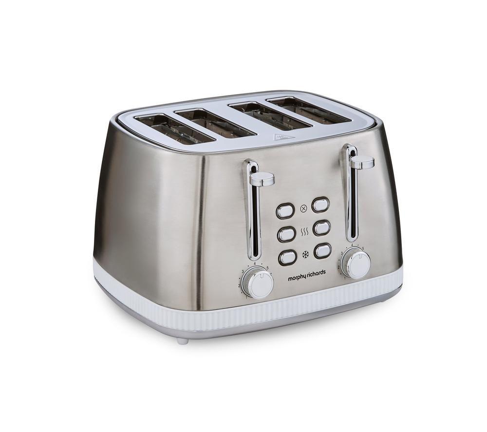 MORPHY RICHARDS Mexborough 242903 4-Slice Toaster - White & Stainless Steel image number 2 of 14
