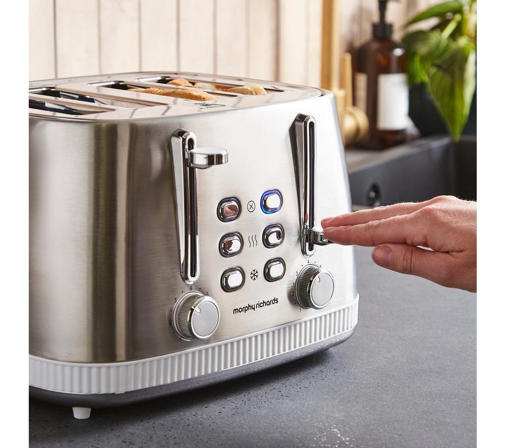 MORPHY RICHARDS Mexborough 242903 4-Slice Toaster - White & Stainless Steel image number 8 of 14
