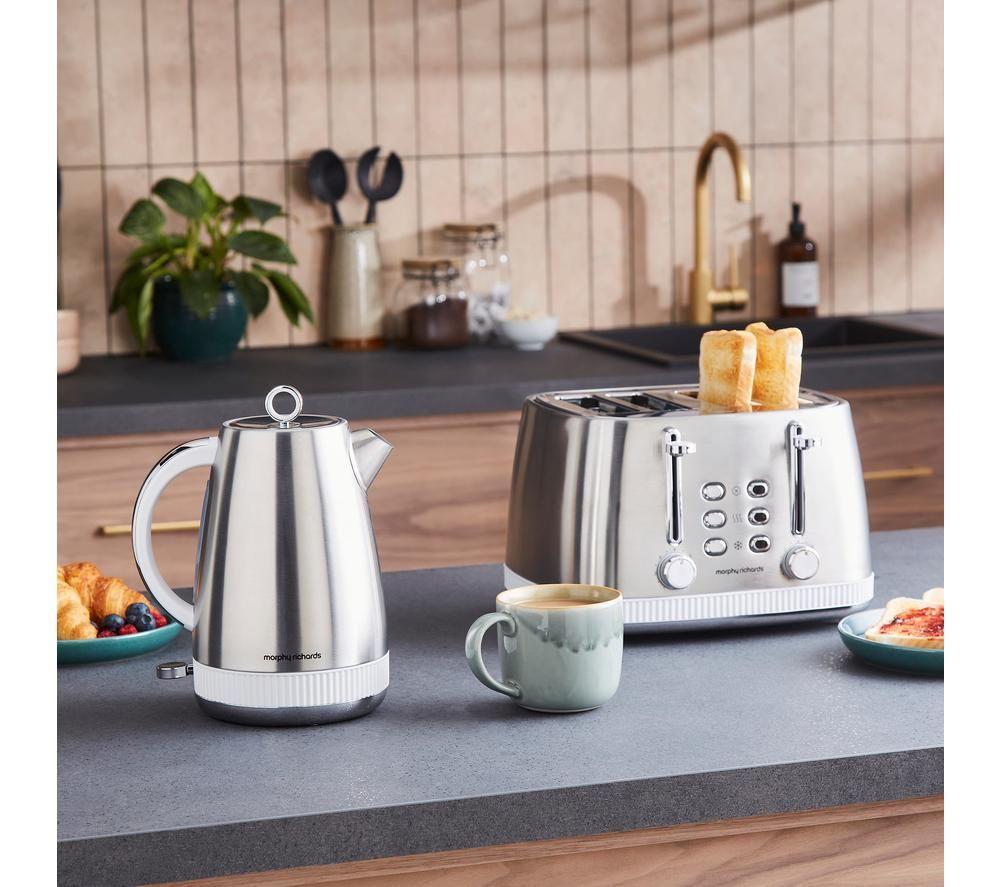 MORPHY RICHARDS Mexborough 242903 4-Slice Toaster - White & Stainless Steel image number 13 of 14