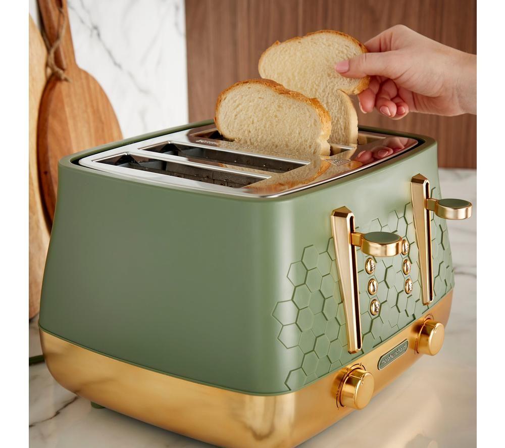 MORPHY RICHARDS Cassini 243022 4-Slice Toaster - Olivine image number 3 of 8