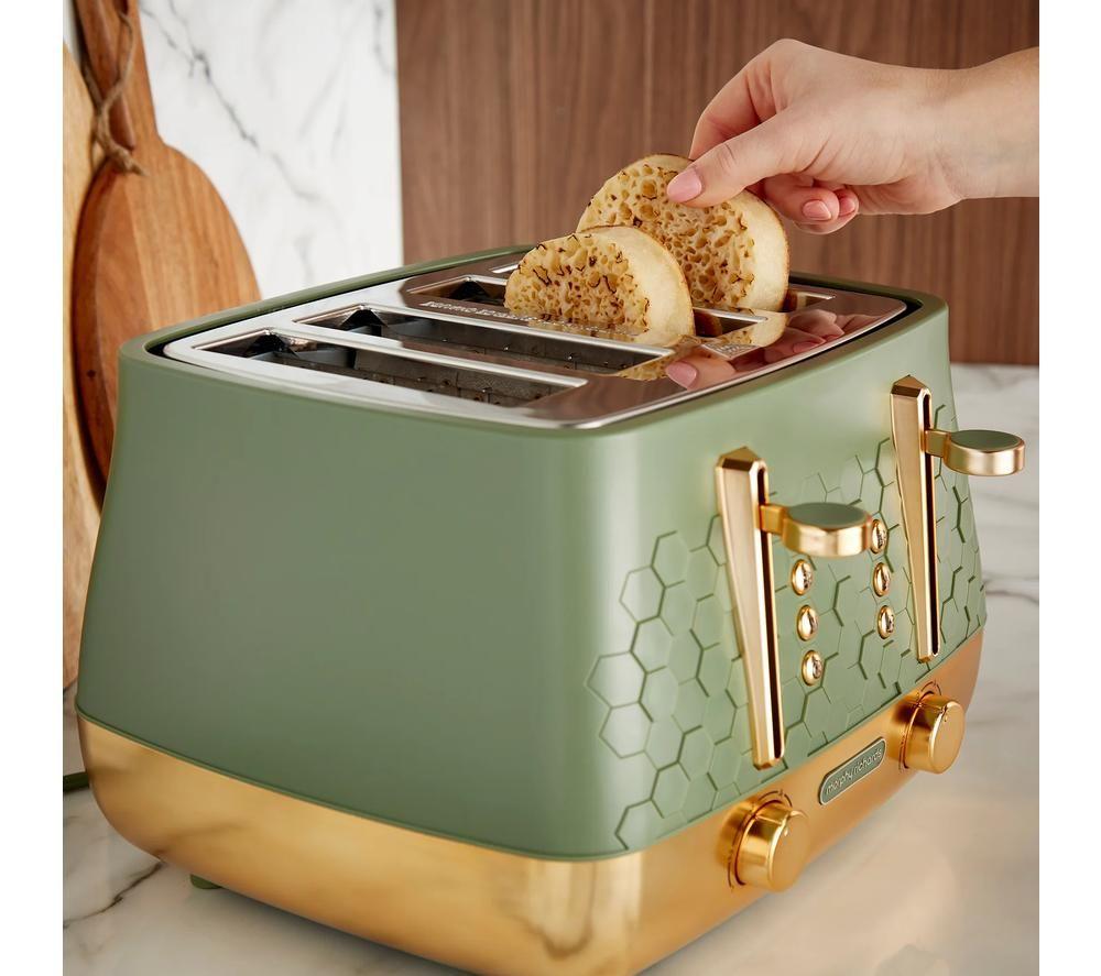 MORPHY RICHARDS Cassini 243022 4-Slice Toaster - Olivine image number 5 of 8