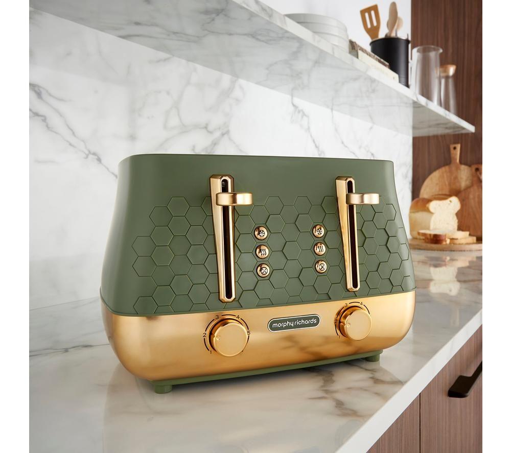 MORPHY RICHARDS Cassini 243022 4-Slice Toaster - Olivine image number 6 of 8