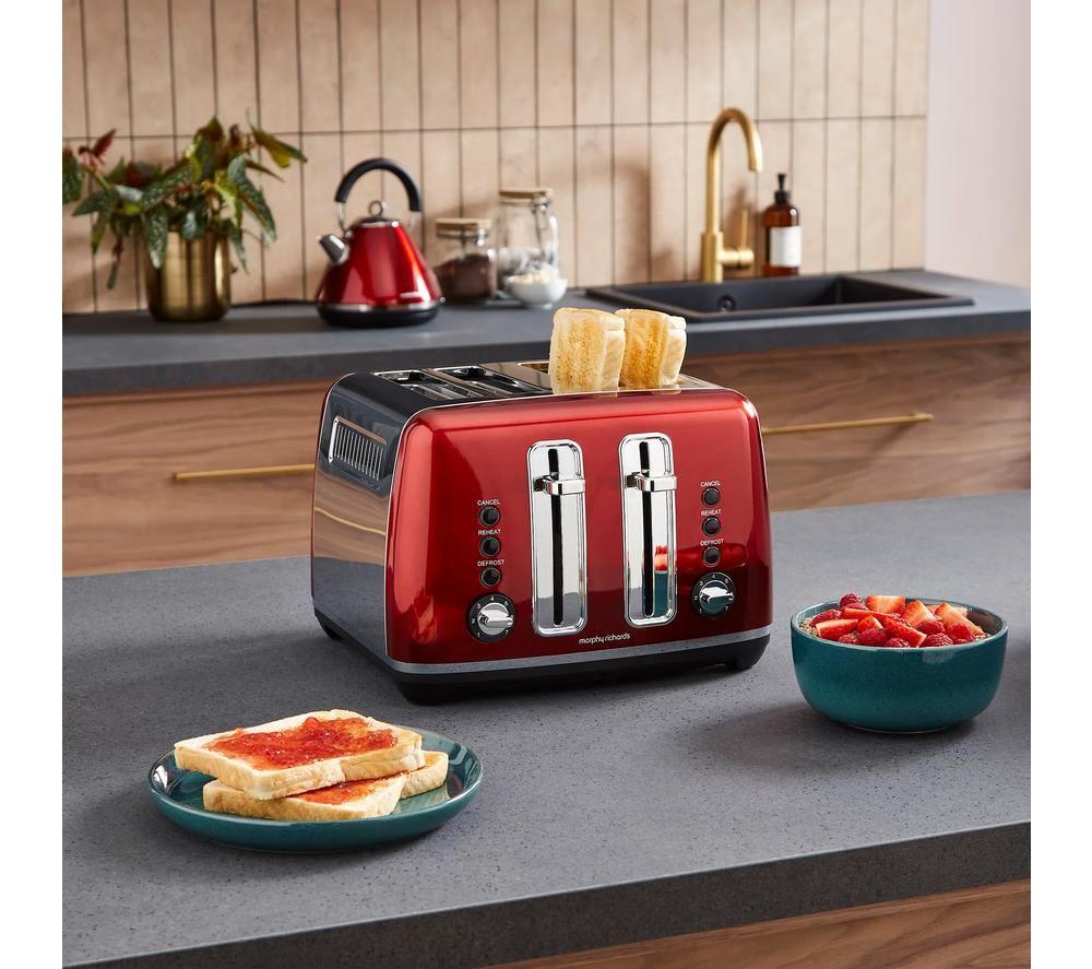 MORPHY RICHARDS Accents 242048 4-Slice Toaster - Red image number 4 of 5
