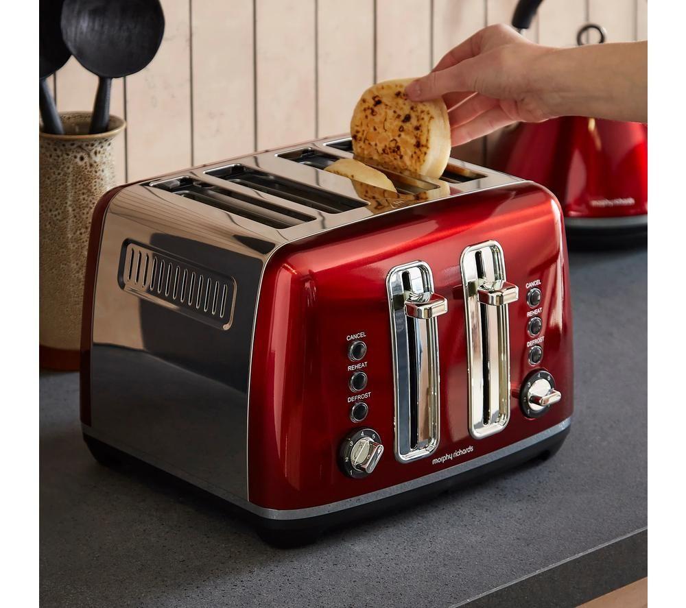 MORPHY RICHARDS Accents 242048 4-Slice Toaster - Red image number 5 of 5