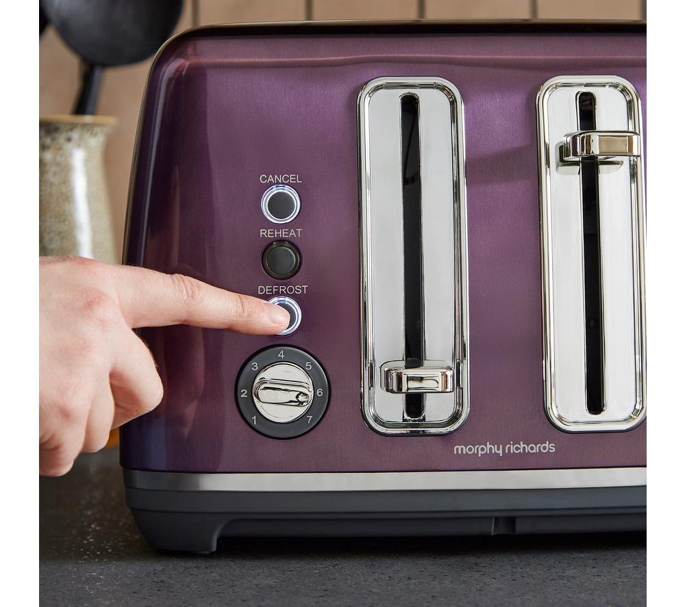 MORPHY RICHARDS Accents 242050 4-Slice Toaster - Purple image number 3 of 7