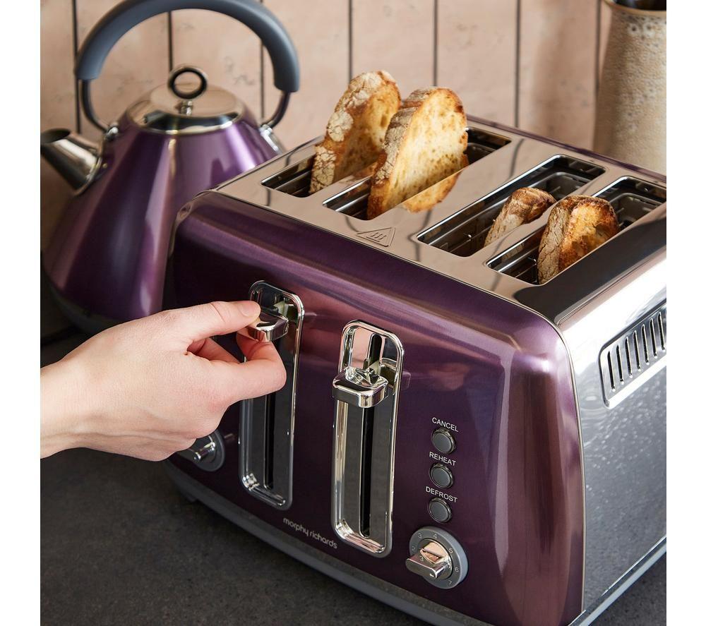 MORPHY RICHARDS Accents 242050 4-Slice Toaster - Purple image number 4 of 7
