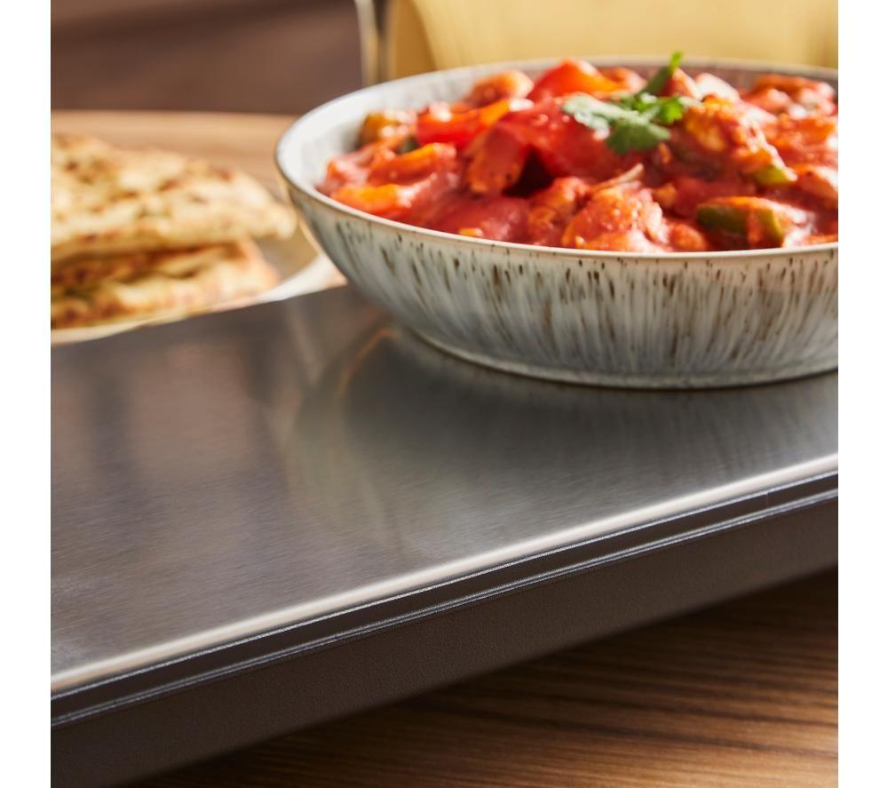 MORPHY RICHARDS 486000 Cordless Food Warming Tray - Silver & Black image number 8 of 11