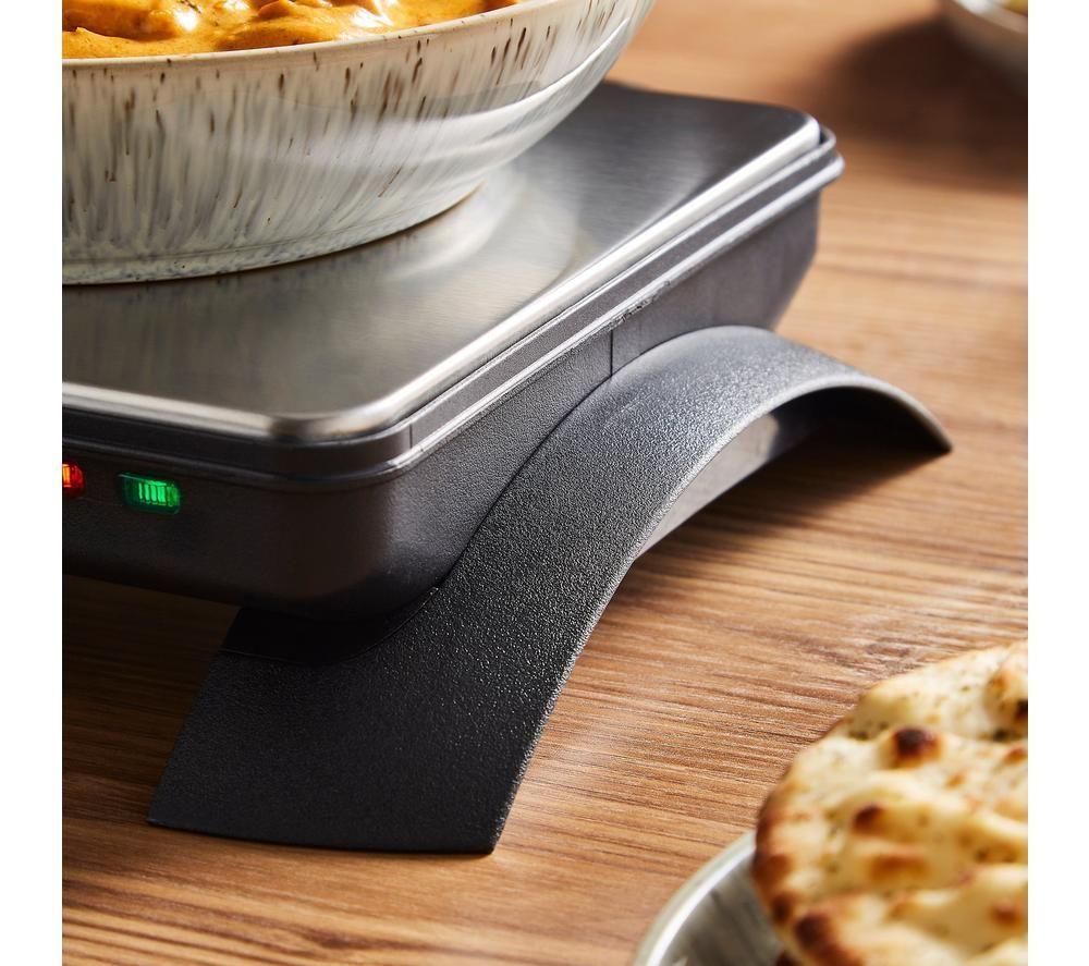 MORPHY RICHARDS 486000 Cordless Food Warming Tray - Silver & Black image number 10 of 11