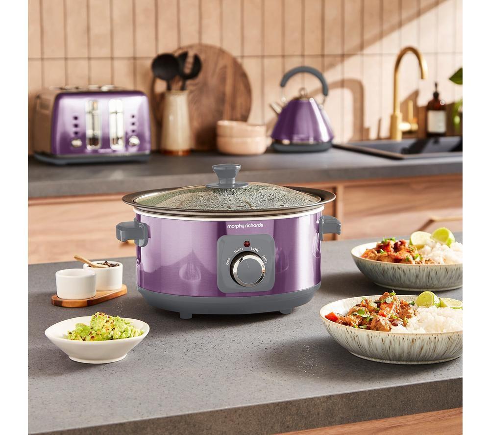 MORPHY RICHARDS Accents Sear & Stew Slow Cooker - Purple image number 10 of 13