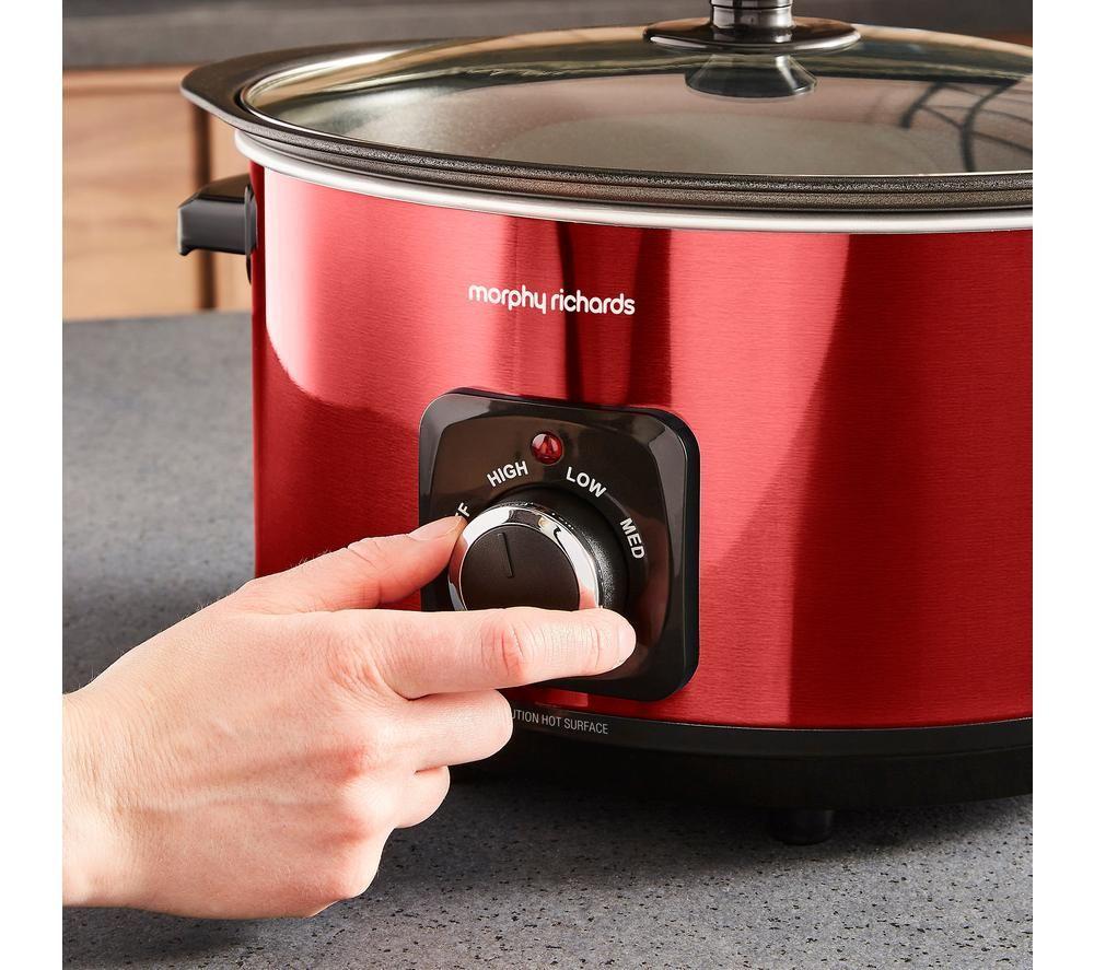 MORPHY RICHARDS Accents Sear & Stew Slow Cooker - Red image number 2 of 9