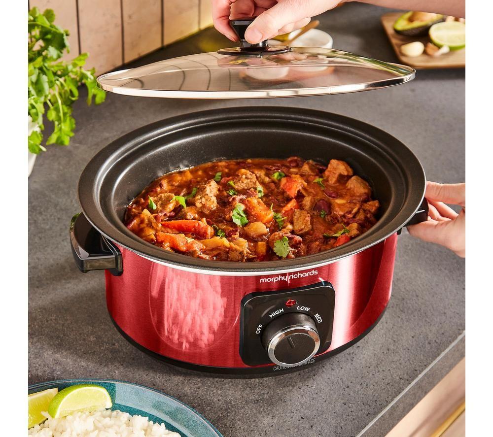 MORPHY RICHARDS Accents Sear & Stew Slow Cooker - Red image number 6 of 9