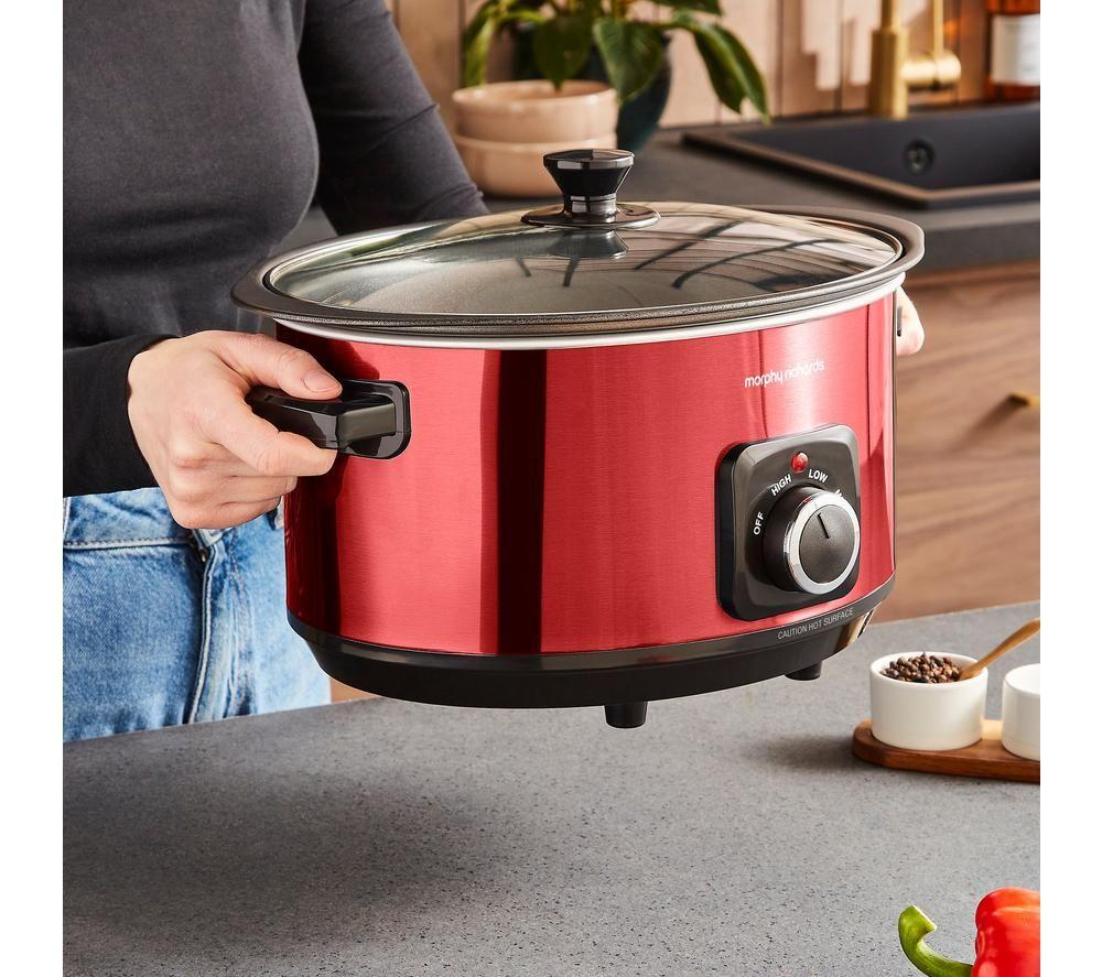MORPHY RICHARDS Accents Sear & Stew Slow Cooker - Red image number 7 of 9