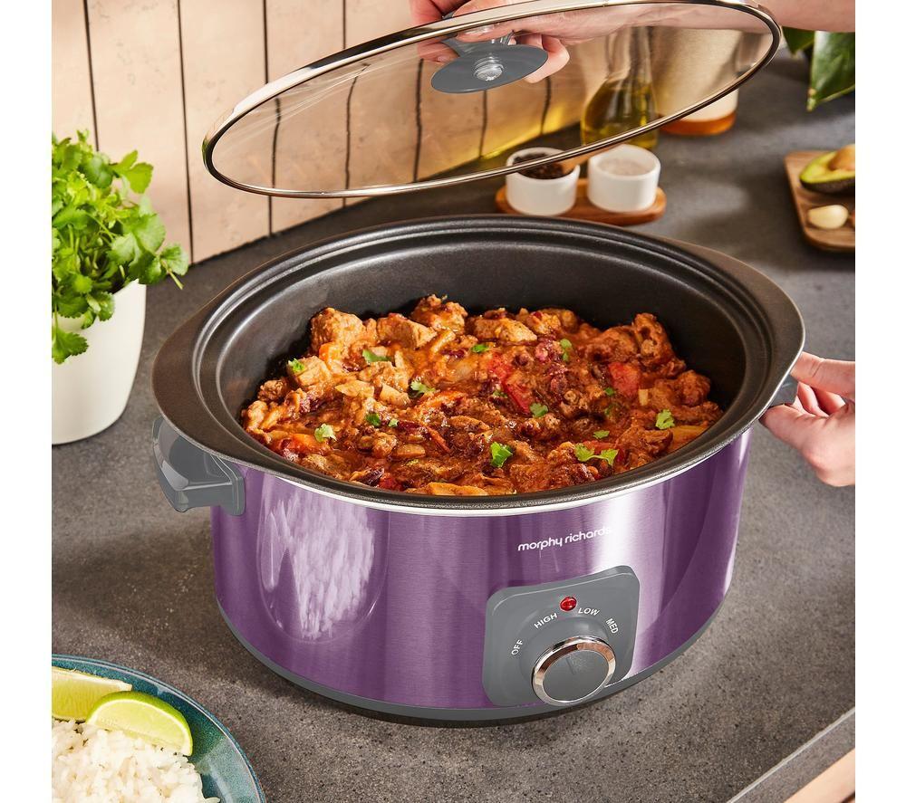 MORPHY RICHARDS Accents Sear & Stew Slow Cooker - Purple image number 5 of 13