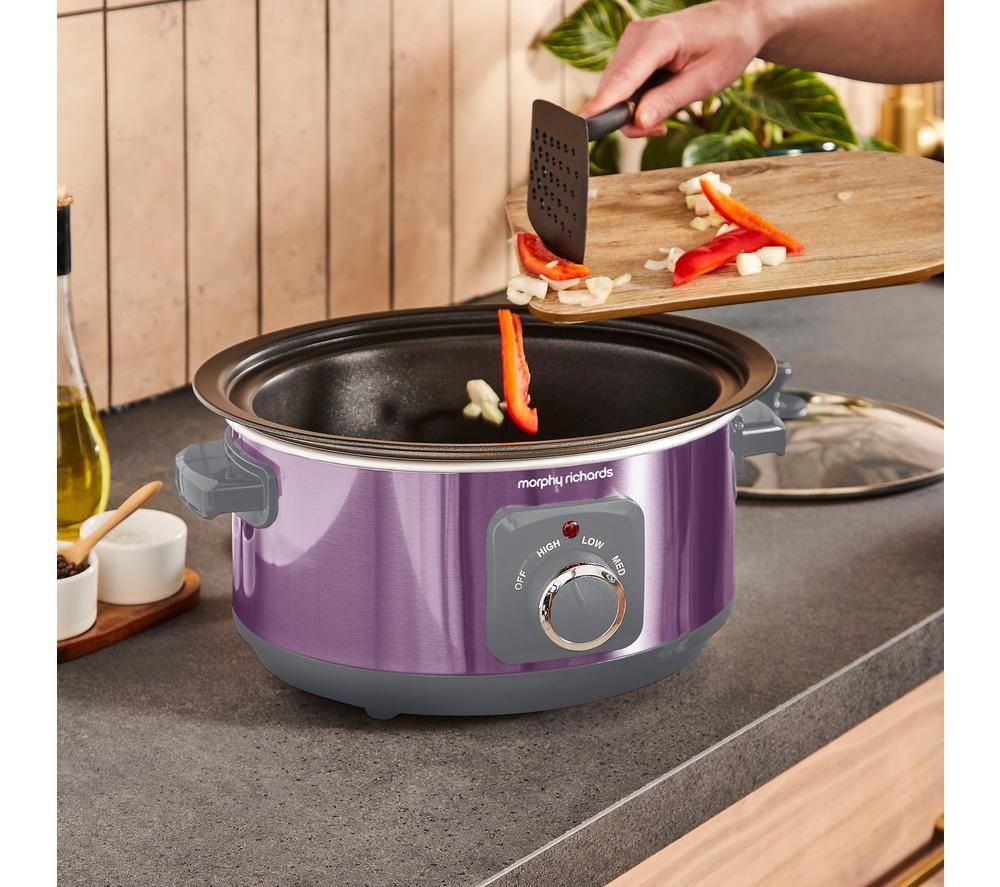 MORPHY RICHARDS Accents Sear & Stew Slow Cooker - Purple image number 11 of 13