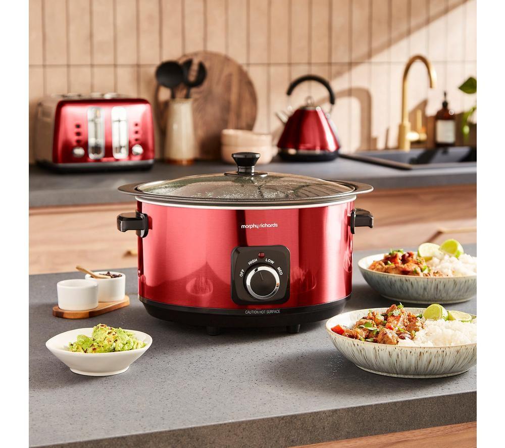 MORPHY RICHARDS Accents Sear & Stew Slow Cooker - Red image number 8 of 12