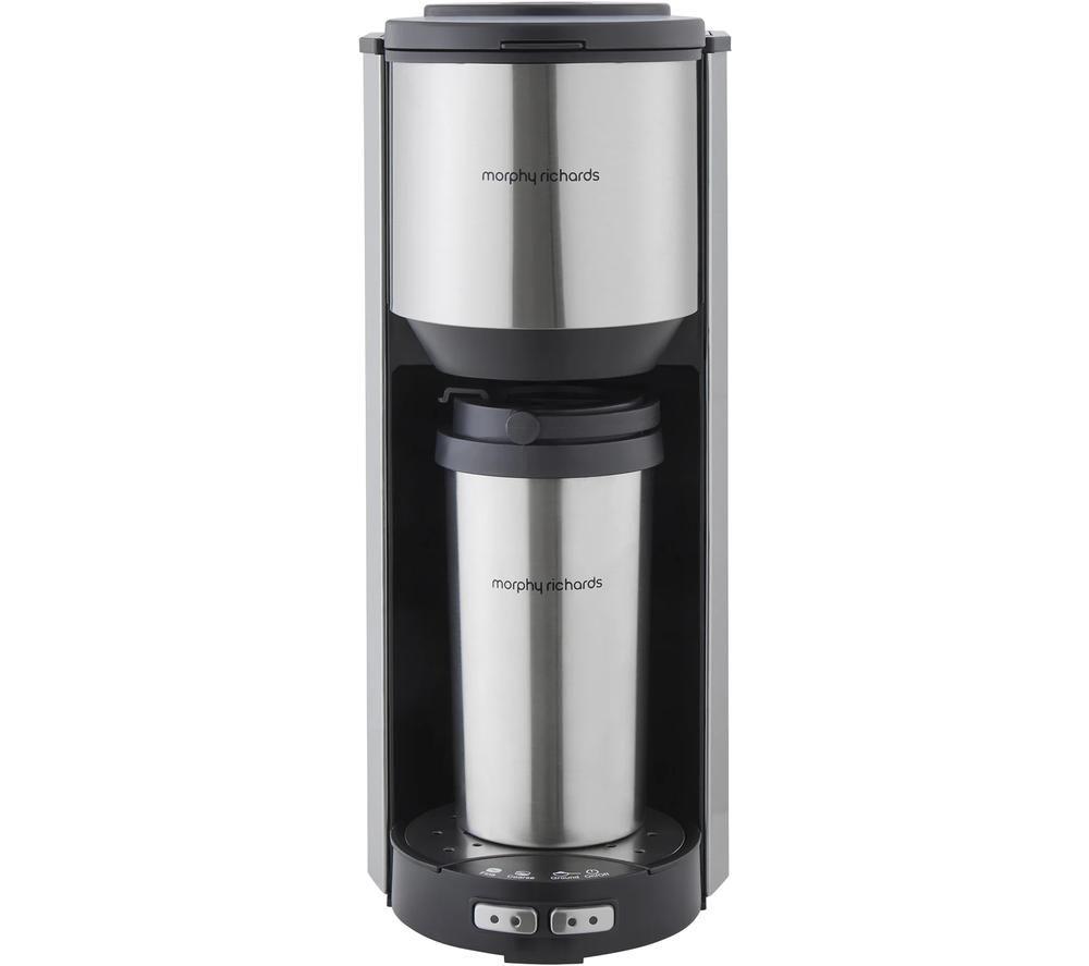 MORPHY RICHARDS Tazza Pour & Go 162105 Filter Coffee Machine - Silver image number 2 of 15