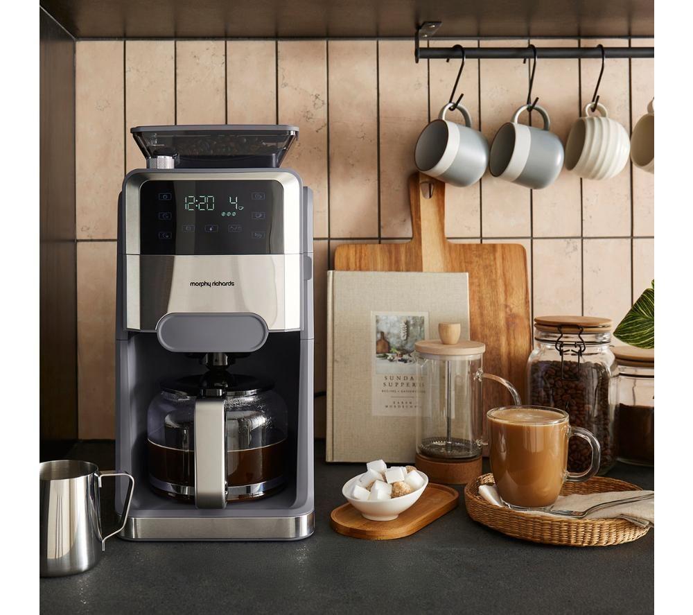 MORPHY RICHARDS Zino 162107 Bean to Cup Filter Coffee Machine - Stone image number 2 of 4