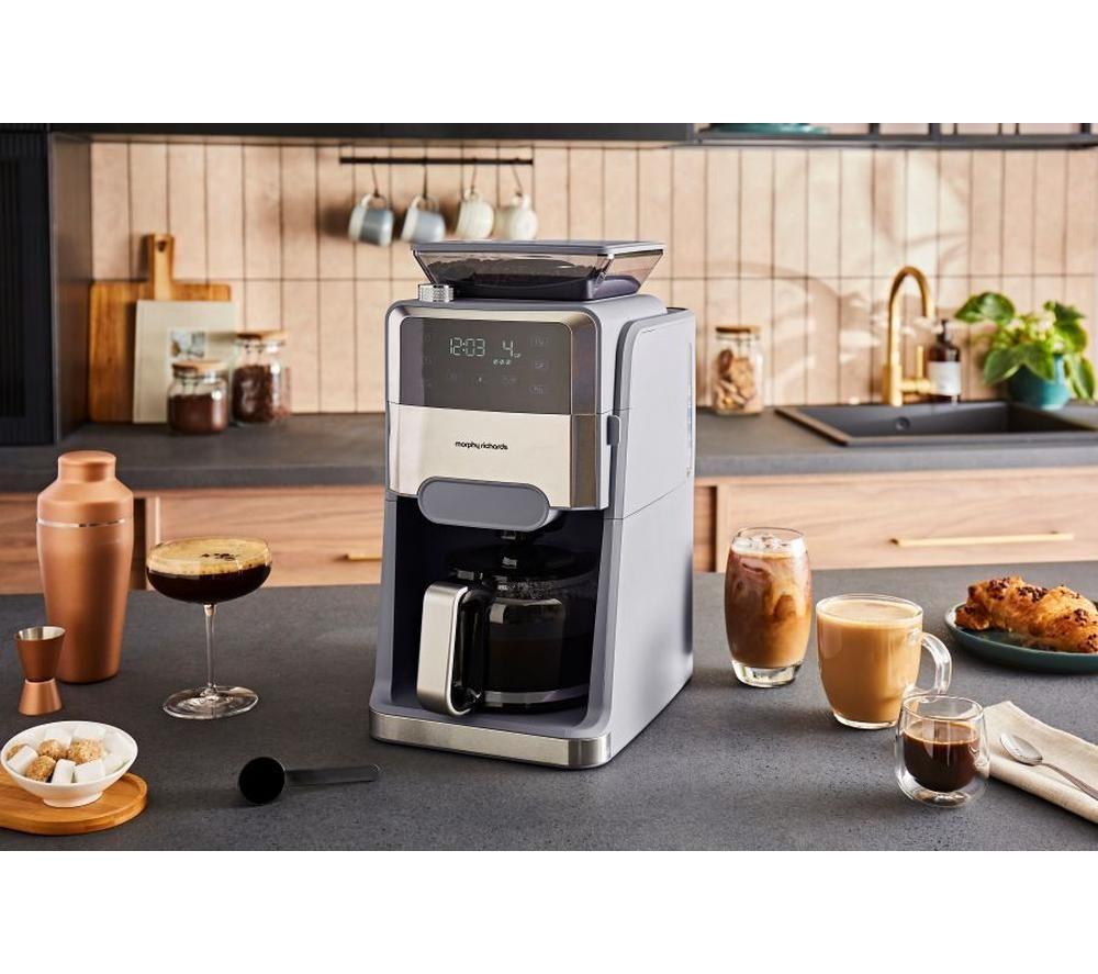 MORPHY RICHARDS Zino 162107 Bean to Cup Filter Coffee Machine - Stone image number 3 of 4