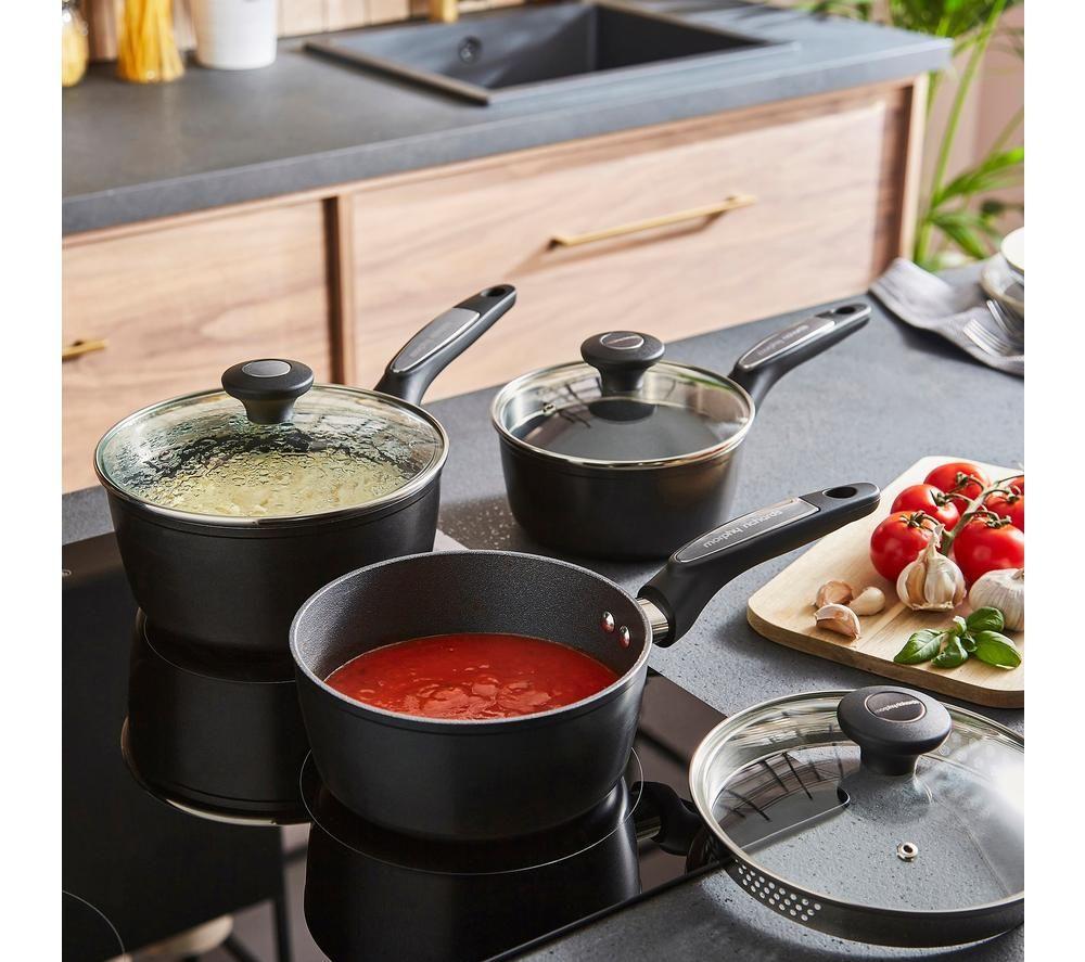 MORPHY RICHARDS 3-piece Non-stick Saucepan Set - Graphite image number 3 of 9