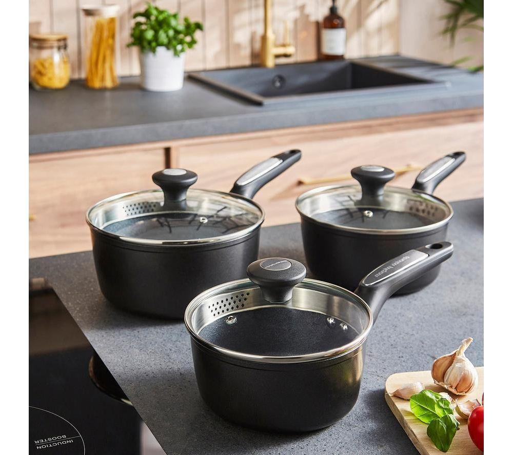 MORPHY RICHARDS 3-piece Non-stick Saucepan Set - Graphite image number 4 of 9